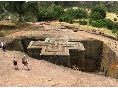 Ethiopie Lalibela, église monolithyque de Saint-Georges